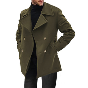 <span class=keywords><strong>Manteau</strong></span> Trench Décontracté <span class=keywords><strong>Homme</strong></span> Tendance Rétro à Col Tailleur <span class=keywords><strong>Mi</strong></span>-<span class=keywords><strong>Long</strong></span> OEM/ODM – Vestes d'Hiver pour Hommes - Product Image 3