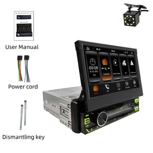 Reproductor MP5 Universal 1Din <span class=keywords><strong>para</strong></span> Auto, <span class=keywords><strong>Radio</strong></span> con Pantalla Táctil Retráctil Eléctrica de 7 Pulgadas, con Apple Carplay Inalámbrico, Android Auto, Música BT - Product Image 6