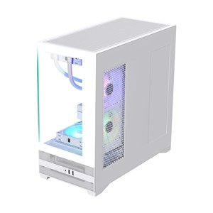เคสคอมพิวเตอร์เกมมิ่ง Micro ATX <span class=keywords><strong>ITX</strong></span> แบบขายส่ง พร้อมกระจกนิรภัย รุ่น 220M01 สีดำ พร้อมพัดลม - Product Image 6