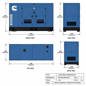 Générateur diesel compact de 10 kW à 100 kW, générateur diesel efficace, anti-corrosion, utilisation en extérieur, solution d'alimentation - Product Image 3
