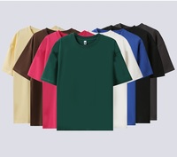 T-shirt manches courtes col rond, poids lourd 300GSM Design blanc 100% coton T-shirts pour hommes T-shirt avec logo personnalisé pour hommes