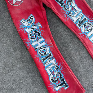 OEM بدلة رياضية للرجال ثقيلة بهودي مخصصة طقم من قطعتين ملابس الشارع طباعة غسول حمضي تنحنح خام طقم بنطال رياضي وهوديي - Product Image 6