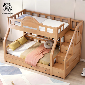 Lit superposé en bois pour enfants, nouveau design, fabrication chinoise, prix bas, OEM ODM, grand stock disponible, prêt à être expédié. - Product Image 3