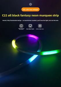 Silicone <b>Neon</b> <b>Flex</b> LED Strip 22mm 360 Degree RGB IP65 Waterproof Seamless No Dark Spot Dimmable Cuttable 24V for Home Garden - Product Image 4