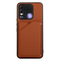 Coque de téléphone en gros pour Tecno Spark 8, effet peau, PU + TPU + PC