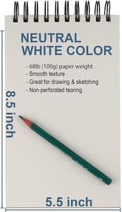 Bloc de Dibujo Espiral, Cuaderno de Dibujo Artístico Libre de Ácido, Papel para Dibujar, Pintar y Escribir para Niños, Adultos, Principiantes y Artistas - Product Image 2