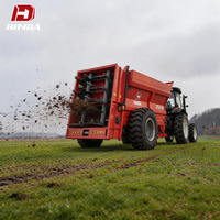 Épandeur de fumier solide à grande capacité, entraîné par un tracteur, pour l'épandage d'engrais organiques dans les exploitations agricoles