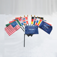 Mini drapeaux en plastique, bâtons pour drapeaux, à main, 1 pièce