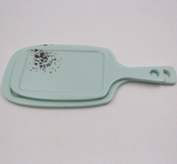 Assiette à pizza personnalisée en mélamine de style européen avec poignée, durable, sans BPA, de qualité alimentaire, écologique, pour servir des desserts, du pain, des pâtes