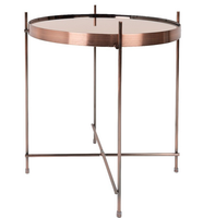 Table basse ronde en métal avec miroir, style européen, moderne, noir, avec design KD mesa de café