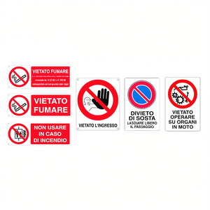 Ensemble de panneaux de signalisation interdiction d'incendie et de sécurité pour usage industriel - Product Image 3
