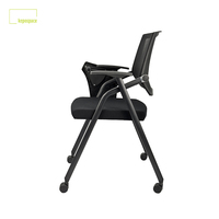 Chaise de conférence moderne en maille légère avec accoudoir pour la maison, le bureau, l'école, l'hôpital et le salon.