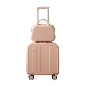 18 Inch Light Weight Carry On Suitcase Kids Travel Bags Trolley Luggage For Outdoor ABS Luggage Set