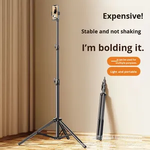 Support de téléphone tré<span class=keywords><strong>pied</strong></span> pliable en alliage de fer léger pour diffusion en direct, prise de vue vidéo et éclairage d'appoint beauté (vente en gros) - Product Image 2
