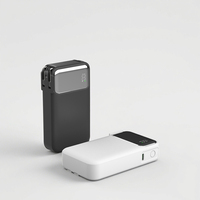 Ventes chaudes Banque d'alimentation avec prise secteur Charge rapide 10000mAh Intégrant deux câbles Prise en charge pour IPhnoe et téléphone Android