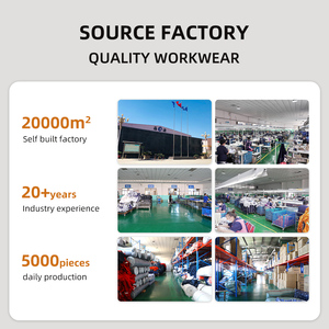 100% Cotton màu sắc tinh khiết làm việc đồng phục phù hợp với thoáng khí xây dựng làm việc Quần áo bảo hộ lao động với phản quang - Product Image 6