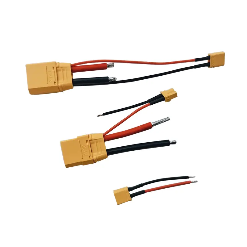 Amass XT30 XT90 XT60 XT30U XT90H XT60H Conectores con cable de silicona Soporte OEM 6 8 10 12 Conectores de cable de calibre 14