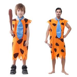 Disfraz de hombre cavernícola para niños y niñas de MS Umorden, disfraz de niño cavernícola, niña cavernícola, era de piedra, cosplay primitivo, disfraces de Purim y Halloween - Product Image 1