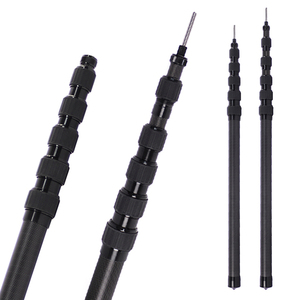 Perche télescopique extensible en fibre de carbone durable de 3 m à 6 sections <span class=keywords><strong>avec</strong></span> système de verrouillage par rotation pour bâche, idéale pour le camping, la randonnée et les outils de tente. - Product Image 1