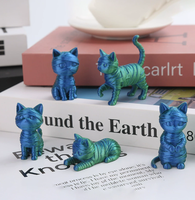 Figurines de chats imprimées en 3D Mummy Meow Squad, pack mixte, ornements animaux, décoration de bureau, vente en gros, souvenir tendance