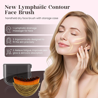 Ensemble de brosses faciales et de Gua Sha pour le drainage lymphatique, 2-en-1, brosses manuelles pour le visage, brosse Gua Sha pour améliorer l'éclat de la peau
