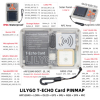 Perangkat Pengembangan IoT LILYGO T-Echo Card NRF52840+Modul RF LoRa, Mendukung Grosir Kustom, Tenaga Surya, Tahan Air IP66