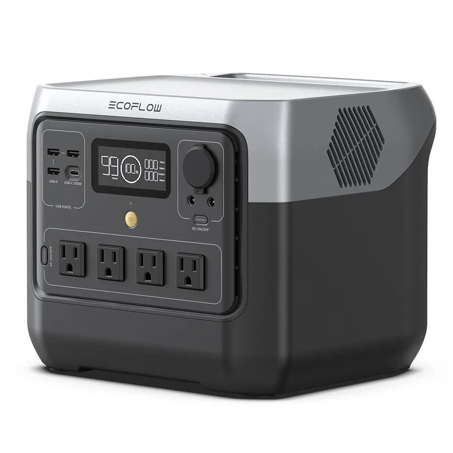 ECOFLOW Portable Power Station RIVER 2 Pro Fast Charging Solar Generator Portable Power Station 768Wh 800W