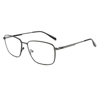Lunettes optiques en vrac à monture métallique carrée, design élégant et simple, pour usage quotidien et correction de la vue, idéales pour les loisirs décontractés