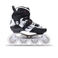 Patins à roulettes en ligne Warrun CNC en fibre de carbone à rebond élevé pour enfants, adolescents et adultes, unisexe, 4 roues PU clignotantes, entièrement en carbone