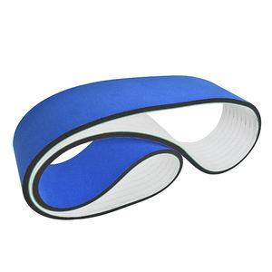 Etiketleme makinesi için özelleştirilmiş PU zamanlama kemeri mavi kumaş ve siyah kauçuk köpük sünger konveyör OEM desteği - Product Image 6