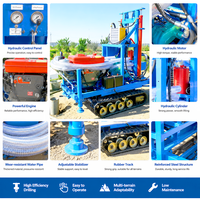 Machine de forage de puits d'eau puissante de 22/25/28/30/35 CV avec moteur diesel, portée 100m, 150m, 180m, vente directe usine CE
