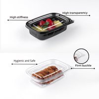 Récipient à gâteau en plastique PET personnalisé en usine, boîte à gâteau d'emballage de dessert transparente haute transparence