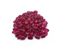 Pierre précieuse naturelle en rubis, taille ovale, facettée, pierre précieuse en rubis rouge de 3*5 mm, pierres pour la fabrication de bijoux