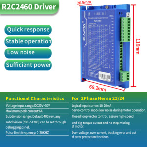Runcin 2-фазный Nema 24 2 нм 283 унций в 90 мм с замкнутым контуром 6A комплект шагового драйвера шагового двигателя постоянного тока для станка с ЧПУ - Product Image 5