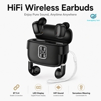 Audífonos Inalámbricos J32 TWS V5.4 HIFI Estéreo con Cancelación de Ruido ENC, Pantalla LED, Control Táctil, IPX5, Batería de Larga Duración, para Juegos, Deportes y Música