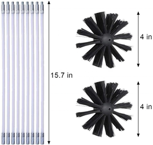 Kit <span class=keywords><strong>de</strong></span> Cepillo <span class=keywords><strong>de</strong></span> Limpieza Giratorio para <span class=keywords><strong>Chimeneas</strong></span> con Mango Largo y Accionamiento por Taladro, Cepillo para Limpiar <span class=keywords><strong>Chimeneas</strong></span> - Product Image 6