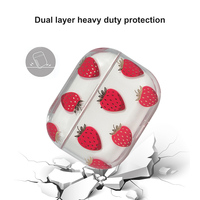 Étuis de protection transparents pour écouteurs Pro, en matériau PC, finition mate, imperméables, imprimés de dessins animés personnalisés, avec détails métalliques dorés, OEM/ODM, faible MOQ