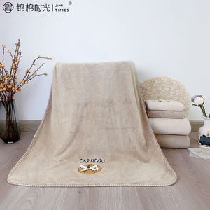 Toalla de baño de microfibra al por mayor terciopelo coral con encaje bordado color sólido tamaños 35*75cm 70*140cm para uso doméstico en el baño - Product Image 6