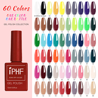 Kit de vernis à ongles en gel UV professionnel, 60 couleurs, prix d'usine en gros