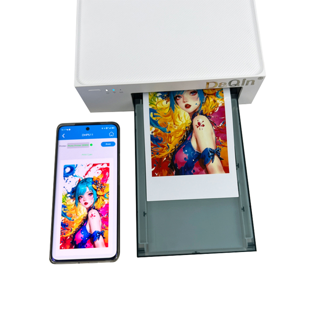 Daqin Mini Wireless Blue - Tooth A4 POS Heat Press Sublimation Machine IOS DIY Custom Design Barcode 3D Vinyl Printer Photo Print