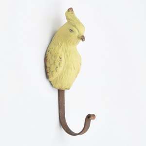 ตะขอโลหะติดผนังลายนกโบราณสีเหลืองสำหรับตกแต่งบ้าน - Product Image 1