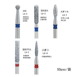 Set di 50 Punte Diamantate per Trapano per Unghie, Professionali per Manicure e Pedicure, per Rimozione Cuticole, Lucidatura e Levigatura - Product Image 5