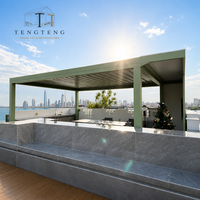 Pergola extérieure imperméable personnalisable OEM avec structure thermolaquée et auvent pare-soleil pour extérieur, cour et jardin