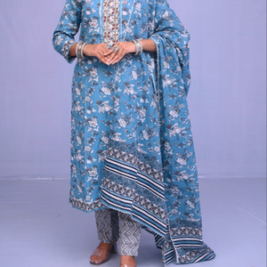 Indian Designer Ethnic <b>Wardrobe</b> Kurtis Pant With Dupatta Set Latest Collection <b>Mirror</b> Work From Indian Manufacturer - Product Image 1