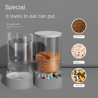 Distributeur automatique intelligent 2-en-1 pour chat : gamelle 2,4 L et abreuvoir 2,6 L avec conception rotative à 360° en PP