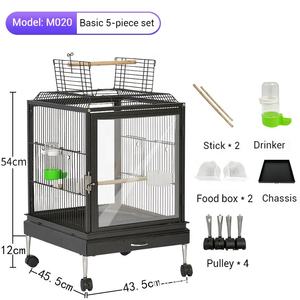 <span class=keywords><strong>Cage</strong></span> à oiseaux en acrylique avec base en alliage d'aluminium <span class=keywords><strong>Cage</strong></span> à perroquets de luxe avec maison en métal Emballage en boîte - Product Image 4