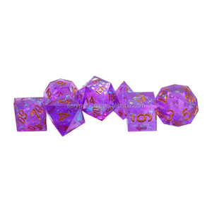 Sharp Edge Polyhedral <strong>Dice</strong> <strong>Set</strong> - 7-Piece Resin RPG <strong>Dice</strong> for DND, Tabletop Games, Custom <strong>Color</strong> Precision <strong>Dice</strong> - Product Image 4