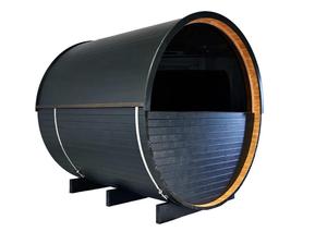 L'évasion ultime dans le jardin : sauna en forme de baril haut de gamme pour 6 personnes avec une fenêtre panoramique spacieuse - Product Image 2
