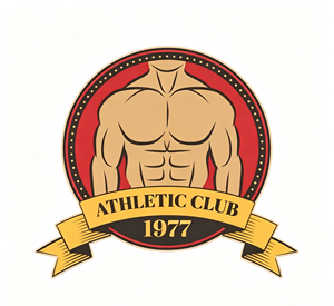 Athletic Club 1977 Circular <b>Badge</b> Emblem Zinc Alloy Die Casting Sports Theme Gold Plated Souvenir - Product Image 1