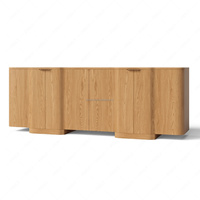Buffet FERLY moderne en bois massif, armoire de rangement de luxe à 4 portes pour salle à manger, salon, villa